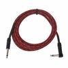 GROOVIT CABLE JACK MONO / JACK MONO COUDÉ TRESSÉ NOIR & ROUGE - 3m