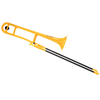 PBONE TROMBONE EN RESINE ABS JAUNE avec housse et embouchure
