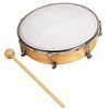 FUZEAU TAMBOURIN 20 CM PEAU SYNTHETIQUE + VIS SS CYMBALETTES REF.8343