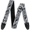 DUNLOP ILD04 COURROIE I LOVE DUST SKULLS JACQUARD BLACK/WHITE