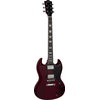 EKO DV10-RED GUITARE ELECTRIQUE TYPE "SG" TRANSPARENT RED