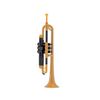 PTRUMPET TROMPETTE EN RESINE ABS JAUNE avec housse et embouchure
