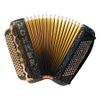 HOHNER FUN PRO 120 BASSES ACCORDEONS CHROMATIQUE BOUTON NOIR MIRRA