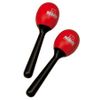 NINO PAIRE MARACAS PLASTIQUE ROUGE OVALES (petits)