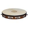 MEINL TAH1AAB TAMBOURIN BOIS AVEC PEAU BRUN - 1 RANGEE ALUMINIUM