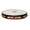 MEINL TAH1AB TAMBOURIN BOIS AVEC PEAU BRUN - 1 RANGEE NICKELEES