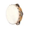 FUZEAU TAMBOURIN 15 CM PEAU NATURELLE + CYMBALETTES REF.593