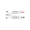 KLOTZ AY1-0100 CABLE D'INSERT JACK TRS/ 2 JACKS TS 1m