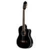 ORTEGA RCE145BK GUITARE CLASSIQUE ELECTRO NOIR - Table en cèdre