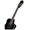 ORTEGA RCE145BK GUITARE CLASSIQUE ELECTRO NOIR - Table en cèdre