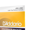 D'ADDARIO EJ19 PHOSPHORE BRONZE JEU CORDES FOLK MEDIUM 12-56