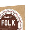 D'ADDARIO EJ33 "FOLK NYLON" JEU DE CORDES NYLON & BRONZE GUITARE FOLK