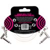 ERNIE BALL 6386 CABLE PATCH COUDÉ FIN ET PLAT BLANC 30 cm - Lot de 3