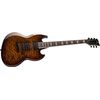 LTD VIPER256QM-DBSB GUITARE ELECTRIQUE "SG" DARK BROWN SUNBURST