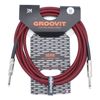 GROOVIT CABLE JACK MONO / JACK MONO TRESSÉ ROUGE - 3m