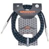 GROOVIT CABLE JACK MONO / JACK MONO TRESSÉ NOIR & BLEU - 3m