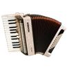 HOHNER BRAVO II 48 SILENT KEY ACCORDEON PIANO 48 BASSES BLANC +HOUSSE