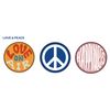 RITTER RXBDG12-LNP LOT DE 3 BADGES POUR HOUSSE MOTIF LOVE AND PEACE