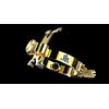 JLV LIGATURE CLARINETTE MIB PLAQUEE PLATINE ET OR 24k