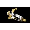 JLV LIGATURE CLARINETTE SIB & LA PLAQUEE PLATINE ET OR 24k