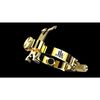 JLV LIGATURE SAXOPHONE SOPRANO PLAQUEE OR 24 CARATS POUR BEC EBONITE