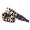 RIGHTON STRAPS LEGEND PEACE & DOVE COURROIE GUITARE CUIR VEGAN NOIR