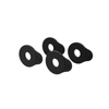 D'ADDARIO FLEX LOCK ANNEAUX DE BLOCAGE DE SANGLE NOIR - Lot de 4