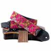 RIGHTON STRAPS GOLDROSES-PK COURROIE GUITARE TISSU MOTIF GOLD & ROSES