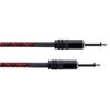 GROOVIT CABLE JACK MONO / JACK DROIT MONO TRESSÉ NOIR & ROUGE - 3m