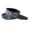 RIGHTON STRAPS TIKI-BL COURROIE GUITARE TISSU MOTIF TIKI BLEU