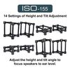 ISOACOUSTICS ISO155 SUPPORT ENCEINTE ISOLANT MOYEN FORMAT - Lot de 2