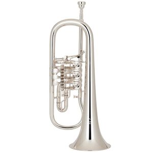 MIRAPHONE 25 1102A100 BUGLE A PALETTE ARGENTEE - Avec housse