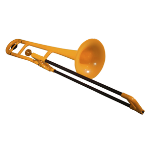 PBONE TROMBONE EN RESINE ABS JAUNE avec housse et embouchure