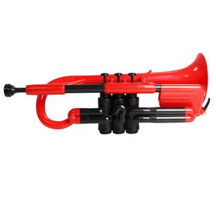 PBONE CORNET A PISTONS EN RESINE ABS ROUGE avec housse et embouchure