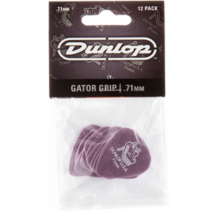 DUNLOP 417P71 GATOR GRIP PLAYER'S PACK DE 12 MEDIATORS 0,71mm