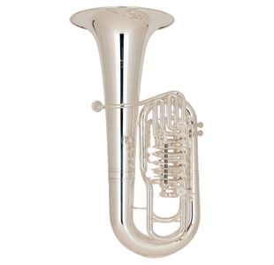 MIRAPHONE 481C "ELEKTRA" TUBA FA 6 PALETTES MESSING ARGENTEE +Housse