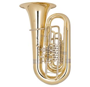 MIRAPHONE 494 "HAGEN" TUBA 3/4 SIB 4 PALETTES CUIVRE JAUNE +Housse