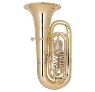 MIRAPHONE 495 "HAGEN" TUBA 4/4 SIB 4 PALETTES CUIVRE JAUNE +Housse