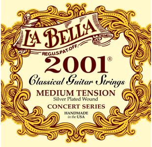 LABELLA 2001-MED JEU CORDE GUTARE CLASSIQUE - TIRANT MEDIUM