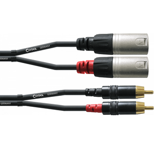CORDIAL CFU6MC CABLE 2RCA / 2 XLR MALES - 6m