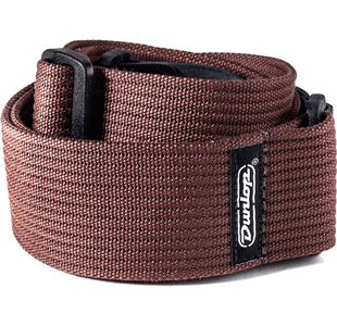 DUNLOP D27-01BR SANGLE COURROIE CHOCOLATE COTON MARRON