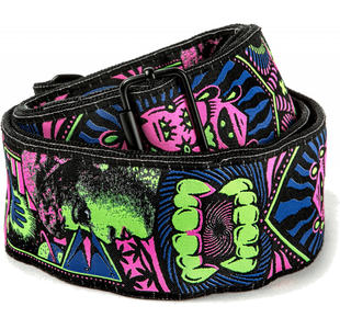 DUNLOP ILD05 COURROIE I LOVE DUST FANGS JACQUARD GREEN