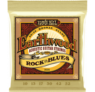 ERNIE BALL 2008 EARTHWOOD ROCK & BLUES JEU FOLK 10-52 - SOL NON FILÉ