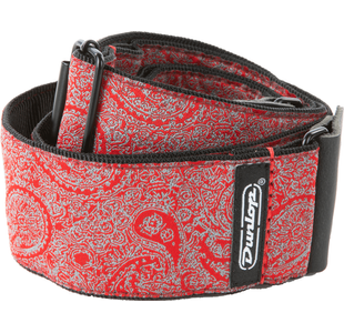 DUNLOP D6711 SANGLE COURROIE JACQUARD PAISLEY RED