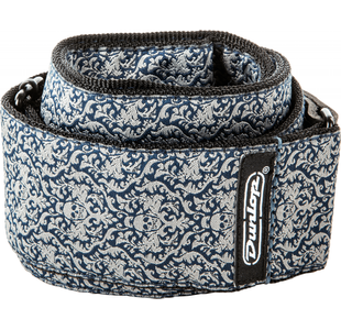 DUNLOP D6715 SANGLE COURROIE JACQUARD FLEURS DE SKULL