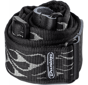 DUNLOP D3811GY SANGLE COURROIE JACQUARD FLAMME GRIS