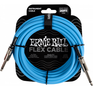 ERNIE BALL 6417 CABLE JACK MONO / JACK MONO BLEU - 6m