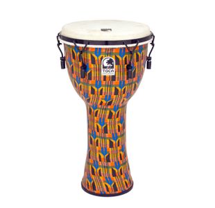 TOCA SFDMX-12K DJEMBE SYNTHETIQUE 12" ACCORD MECANIQUE KENTE CLOTH