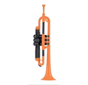 PTRUMPET TROMPETTE EN RESINE ABS ORANGE avec housse et embouchure