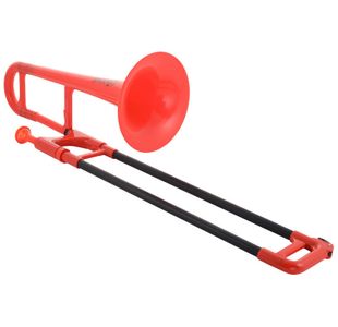 PBONE TROMBONE ALTO EN RESINE ABS ROUGE avec housse et embouchure